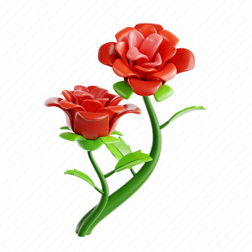 Rose, flower, petal, bloom, garden, florist, floral 3D illustration - Download on Iconfinder