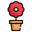 flower, blossom, summer, pot, plant icon 
