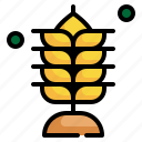 wheat, leaf, agriculture, farming, plant icon