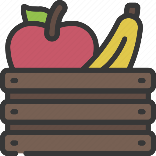 Fruit, food, crate, organic, vegetarian, help icon - Download on Iconfinder