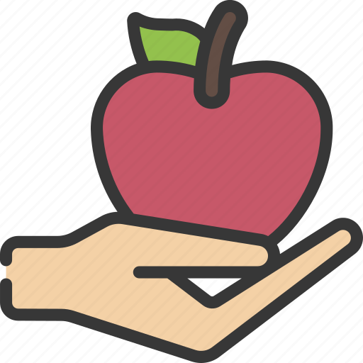 Give, apple, organic, vegetarian, fruit, healthy icon - Download on Iconfinder