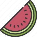 watermelon, slice, organic, vegetarian, fruit