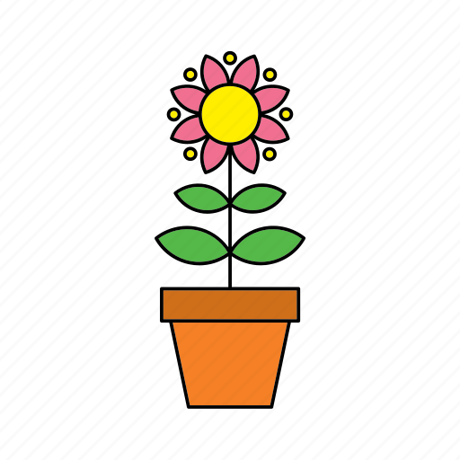 Decor, flora, flower, houseplant, nature, plant, pot icon - Download on Iconfinder