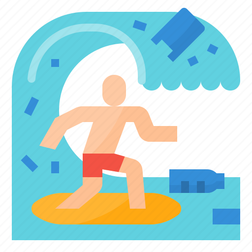 Garbage, ocean, plastic, surfing icon - Download on Iconfinder