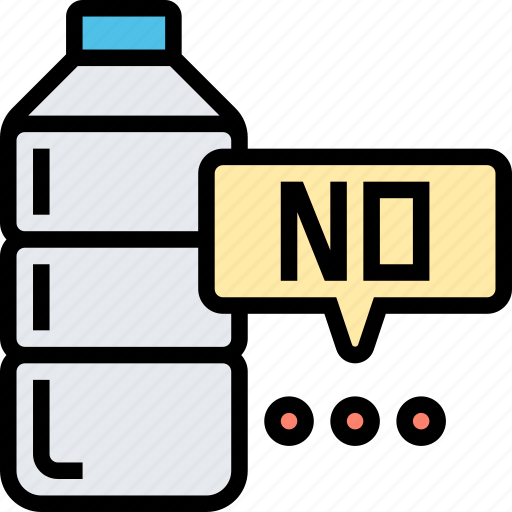 No, plastic, bottle, waste, restriction icon - Download on Iconfinder