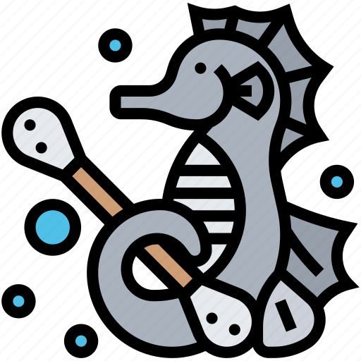 Wildlife, seahorse, aquatic, pollution, rubbish icon - Download on Iconfinder