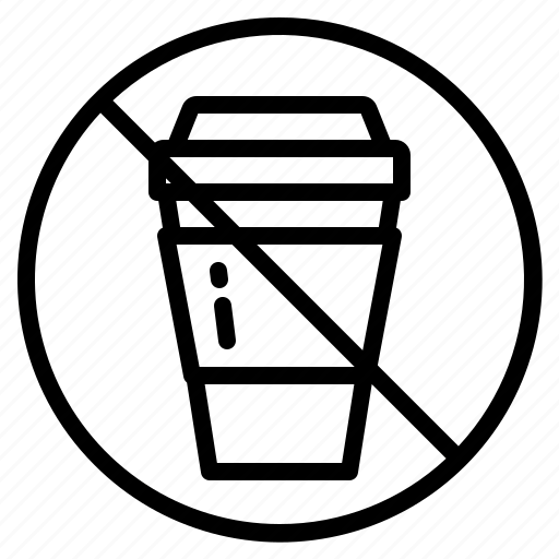 Coffee, cup, garbage, no, plastic icon - Download on Iconfinder