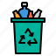 bin, bottle, garbage, recycle, recycling 