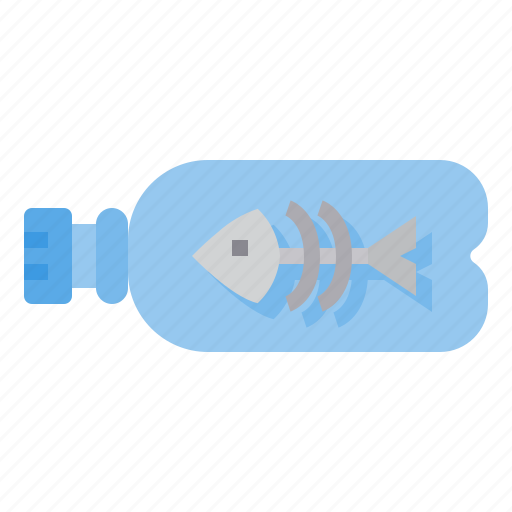 Bone, bottle, environment, fish, pollution icon - Download on Iconfinder