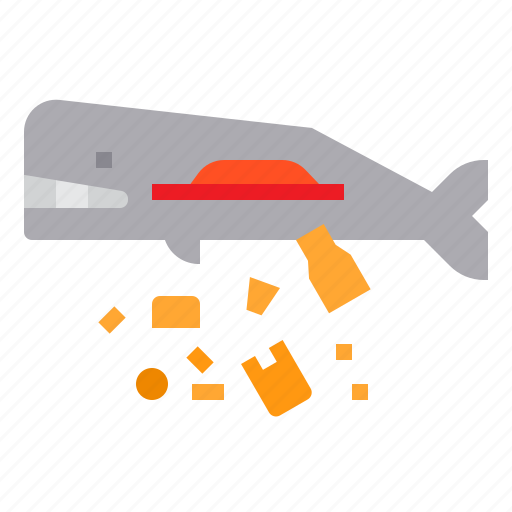 Animal, plastic, stomach, waste, whale icon - Download on Iconfinder