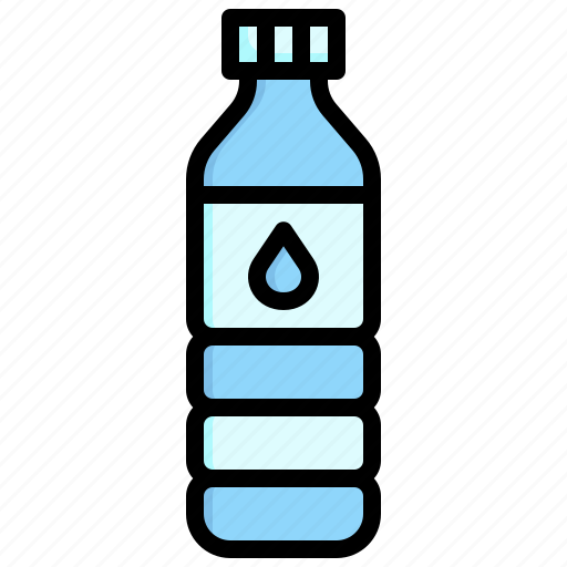 Water, bottle, drink, hydratation, food, plastic icon - Download on Iconfinder