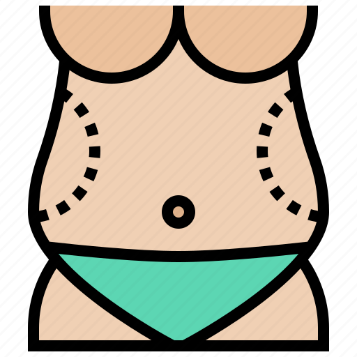 Abdominoplasty, cosmetic, firm, surgery, tummy icon - Download on Iconfinder