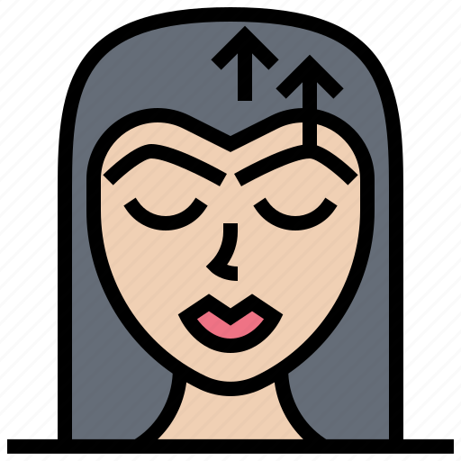 Brow, forehead, lift, raise, wrinkles icon - Download on Iconfinder
