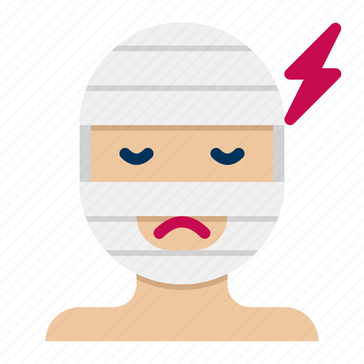 Bandaged, face, plastic surgery, medical icon - Download on Iconfinder