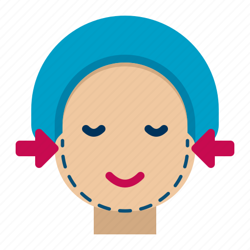 Cheekbones, reduction, plastic surgery icon - Download on Iconfinder