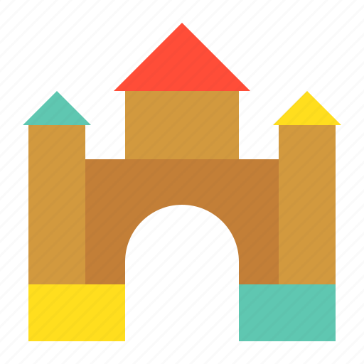 Block, blocks castle, castle, outdoors, play, playground, playground equipment icon - Download on Iconfinder