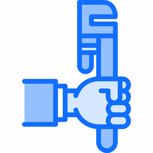 Adjustable, hand, pipe, plumber, plumbing, water, wrench icon - Download on Iconfinder