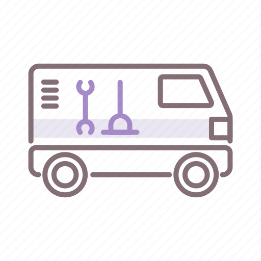 Plumber, van, vehicle icon - Download on Iconfinder