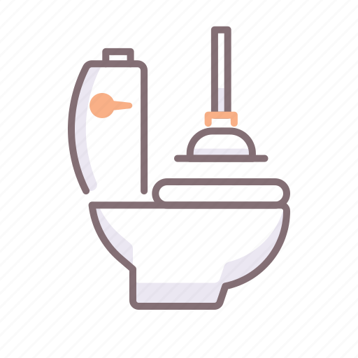 Unclogging, toilet, bowl, plumbing icon - Download on Iconfinder