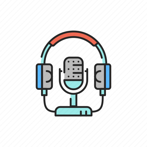 Equipment, microphone, headphones, podcast icon - Download on Iconfinder