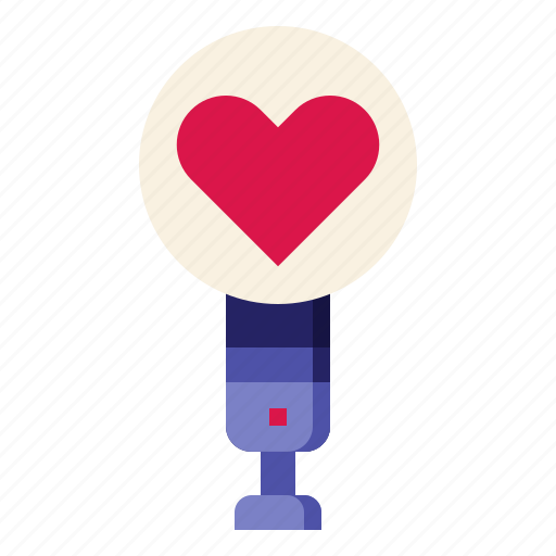 Heart, music, and, multimedia, favourite, audio, microphone icon - Download on Iconfinder