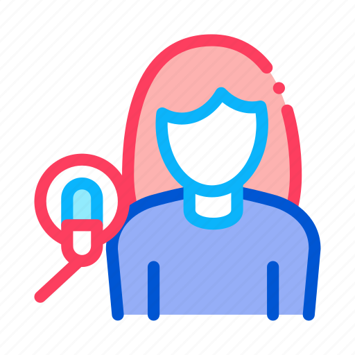 Broadcasting, female, microphone, woman icon - Download on Iconfinder