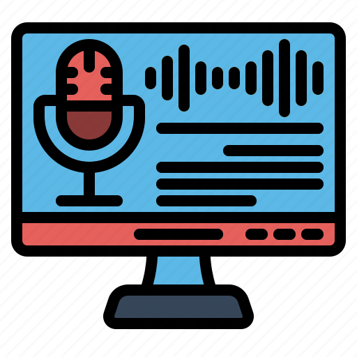 Podcast, computer, laptop, audio, microphone, radio icon - Download on Iconfinder