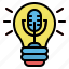 podcast, idea, bulb, light, business, lamp 