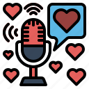 podcast, love, microphone, romantic, audio, like