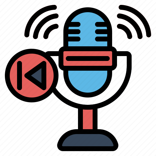 Podcast, previous, back, audio, microphone, playback icon - Download on Iconfinder