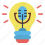 podcast, idea, bulb, light, business, lamp 