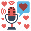 podcast, love, microphone, romantic, audio, like