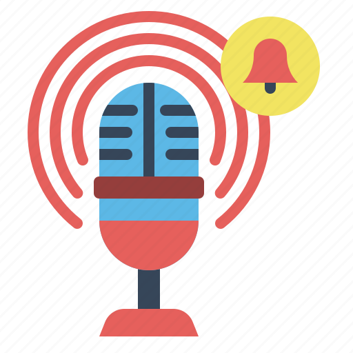 Podcast, notification, alert, microphone, alarm icon - Download on Iconfinder