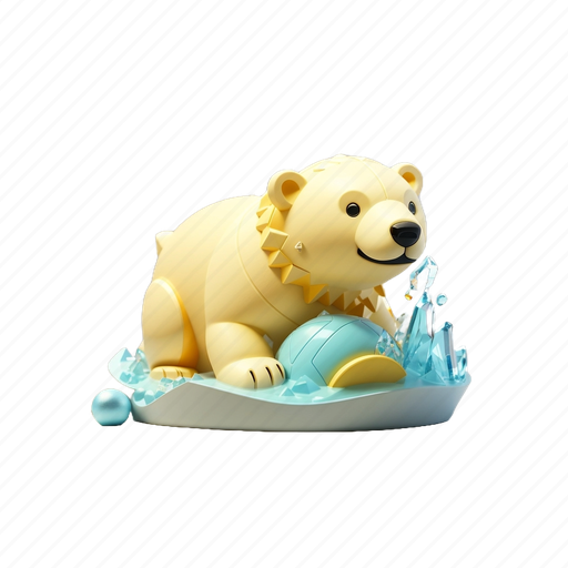 Dreamshaper, v7, a, single, of, polar, bear 3D illustration - Download on Iconfinder