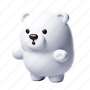 polarbear, bear, ice, snow, winter, animal 