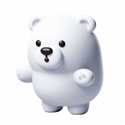 Polarbear, bear, ice, snow, winter, animal 3D illustration - Download on Iconfinder