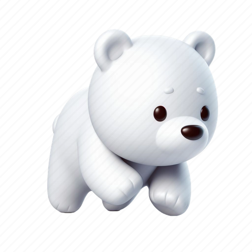 Polarbear, animal, snow, winter, ice, bear 3D illustration - Download on Iconfinder