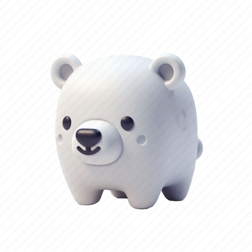 Polarbear, snow, winter, ice, animal, bear 3D illustration - Download on Iconfinder