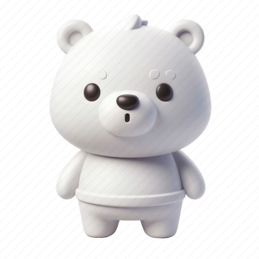 Polarbear, animal, snow, bear, ice, winter 3D illustration - Download on Iconfinder