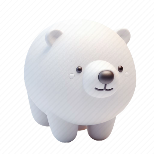 Polarbear, winter, snow, ice, bear, animal 3D illustration - Download on Iconfinder