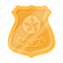 badge, police, policeman, sign