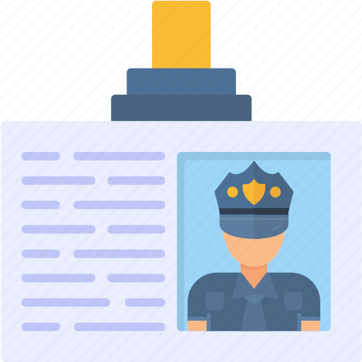 Police, card, agent, custom, employee, id, officer icon - Download on Iconfinder