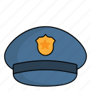 case, crime, police, police hat