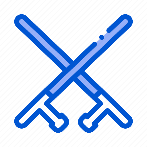 Batons, billy, crossed, police, security icon - Download on Iconfinder
