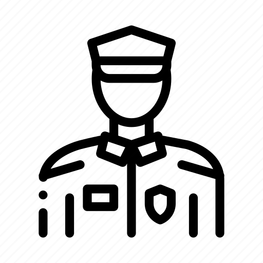 Police, policeman, silhouette, suit icon - Download on Iconfinder
