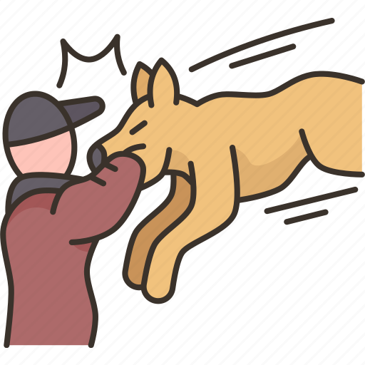 Dog, attack, bite, capture, training icon - Download on Iconfinder