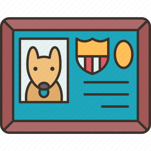 Dog, police, certificate, awards, training icon - Download on Iconfinder