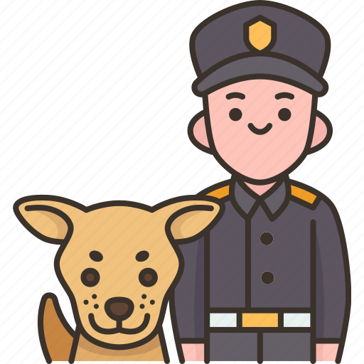Police, dog, officer, patrol, service icon - Download on Iconfinder