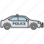 automobile, car, cop, officer, police, policeman, vehicle 