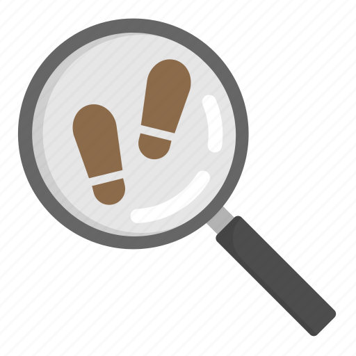 Case, crime, footstep, magnifier, police icon - Download on Iconfinder
